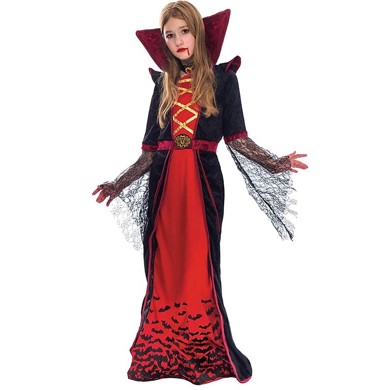 Witch Vampire Movie / TV Theme Costumes Halloween Cosplay Costume Party Costume Masquerade Walpurgis Night Outfits Cosplay Kid's Girls' Masquerade Performance Party Halloween Easy Halloween Costumes