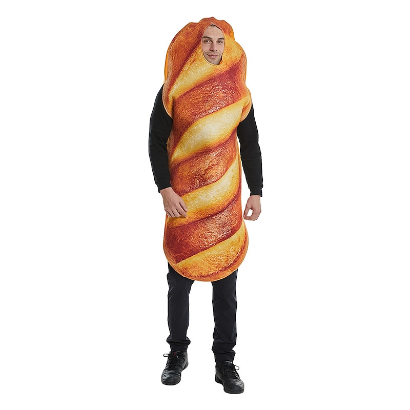Baguette Bread Halloween Cosplay Costume Funny Costumes Carnival Costume One Piece Cosplay Funny Costume Adults' Men's Women's Masquerade Mardi Gras Halloween Masquerade Easy Halloween Costumes Dress4