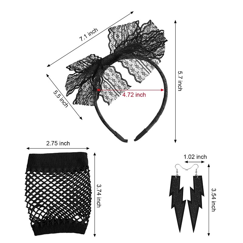 1980s Gloves Necklace Leggings 80's Party Girl Fancy Dress Women's Masquerade Party / Evening Pride Parade Pride Month Adults' 1 Bracelet Pants Gloves All Seasons2