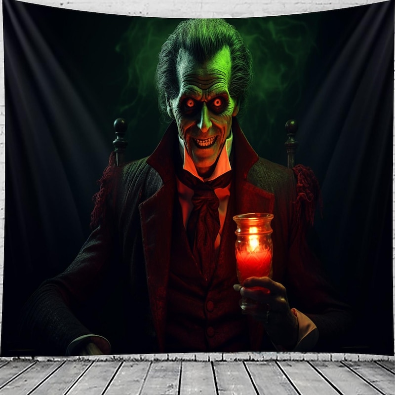 Halloween Decorations Skull Hanging Tapestry Wall Art Large Tapestry Mural Decor Photograph Backdrop Blanket Curtain Home Bedroom Living Room Decoration 17