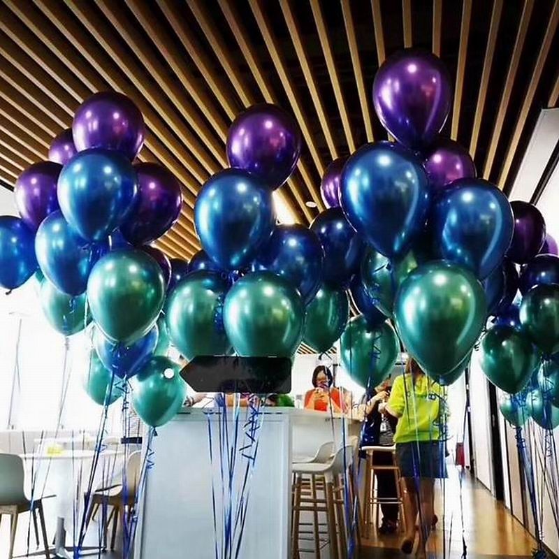 Glossy Metal Pearl Latex Balloons Thick Chrome Metallic Inflatable Air Balloons Party Decoration 100/50/30/10PCS4