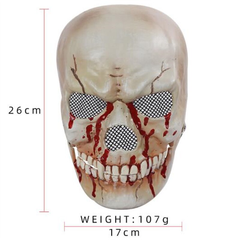 Halloween Scary Skull Mask - Realistic Half Face Skull Mask with Movable Jaw, Breathable Mesh, Adjustable Straps - Perfect for Cosplay, Halloween, Masquerade Parties2