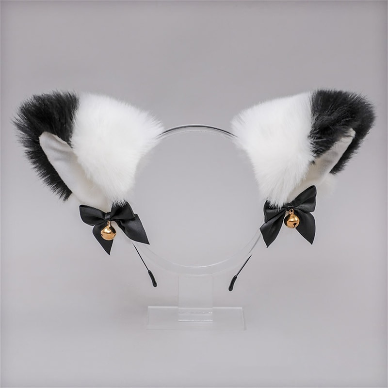 Japanese Cute Plush Cat'S Ears (Steamed Cat-Ear Shaped Bread) Bell Bow Lolita Headdress Fox Ear Accessories Cat'S Ears (Steamed Cat-Ear Shaped Bread) Headband4