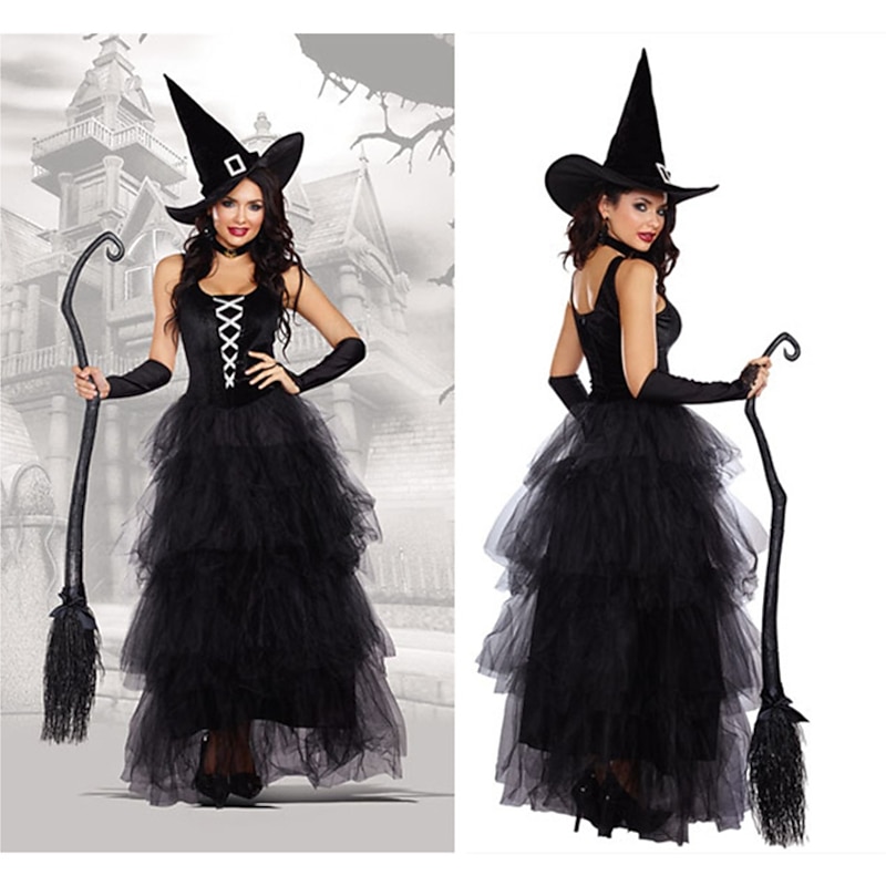 Witch Halloween Dress Cosplay Costume Costume Walpurgis Night Sexy Costume Adults' Women's Masquerade Mardi Gras Party Halloween Easy Halloween Costumes Dress Up4