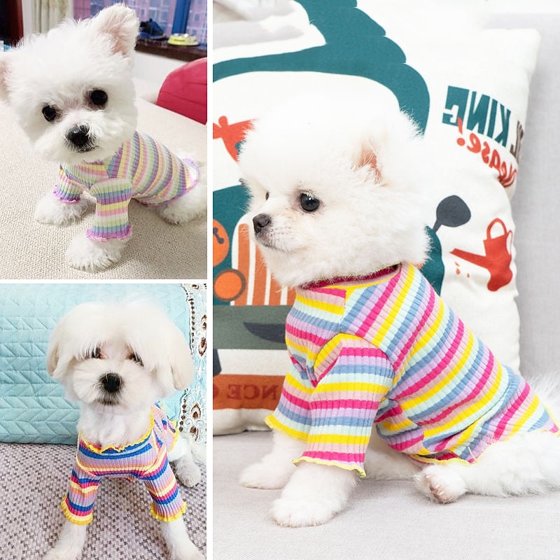 Dog Cat Sweater Jumper Fashion Cute Waterproof Breathable Soft Washable Comfortable Outdoor Casual Daily Dog Clothing for Bichon Frise Pomeranian Baby Pet Papillon Small4