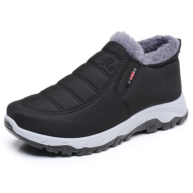 Women's Black Slip-On Winter Shoes with Plush Lining and Non-Slip Sole - Waterproof and Warm Outdoor Footwear3