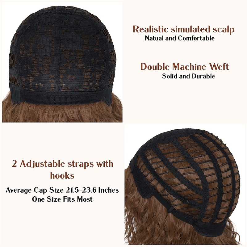 80s Wig Women Costume Wig Set Long Curly Brown Wig Party Carnival Accessories(Only Wigs) Halloween Wigs4