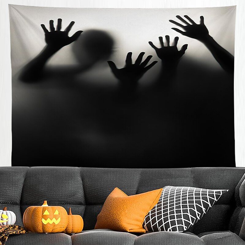 Halloween Tapestry, Bloody Hand Tapestry Wall Hanging ,Art Decor Blanket Curtain Picnic Tablecloth Hanging Bedroom Living Room Dorm Decoration Halloween Decorations4