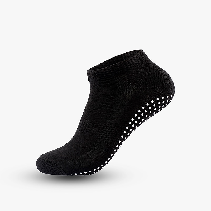 Men's 3 Pairs Ankle Socks Black White Color Plain Casual Daily Basic Medium Summer Spring Fall Yoga Breathable2