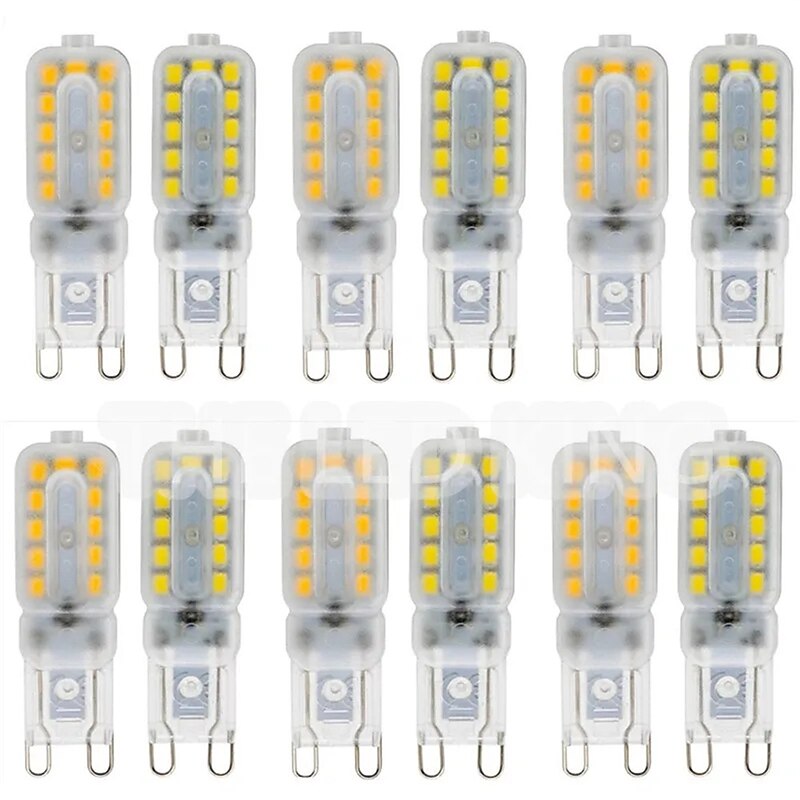 10pcs G9 LED Light Dimmable bulb 3W 5W SMD 2835 Spotlight For Crystal Chandelier Replace 20W 30W Halogen Lamp Lighting AC 220V