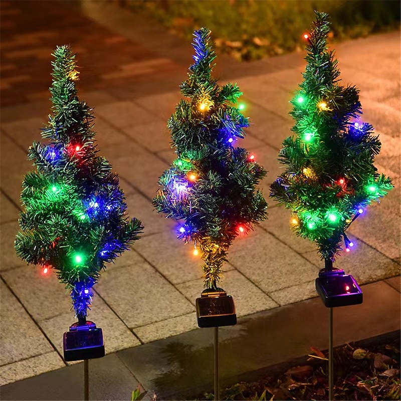 Solar Christmas Tree Light Outdoor Waterproof Lawn Tree Light Garden Yard Decoration Floor Lamp2