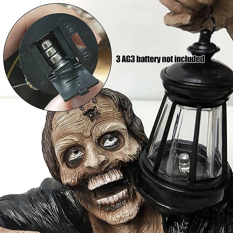 Spooky Halloween Zombie Hand Light Ornaments Resin Crafts for Horror Statues and Garden Decorations4