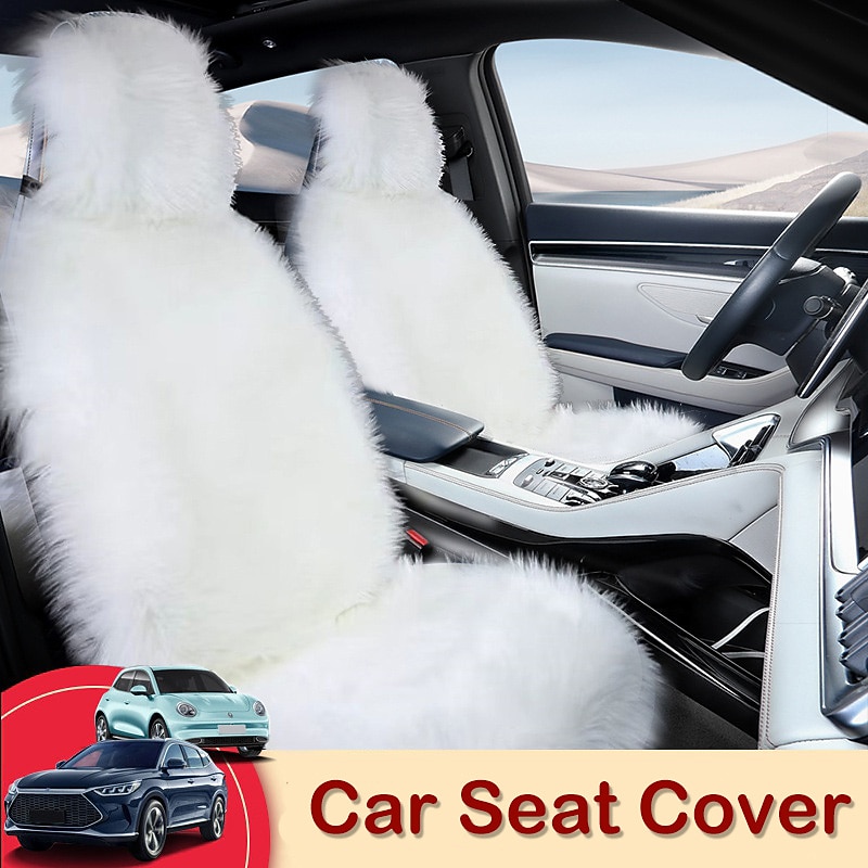 Car Seat Cushion for Tesla Model 3 2019- 2022/model Y Comfortable and Breathable Warm Faux Fur Front and Rear Seat Cover Interior Accessories