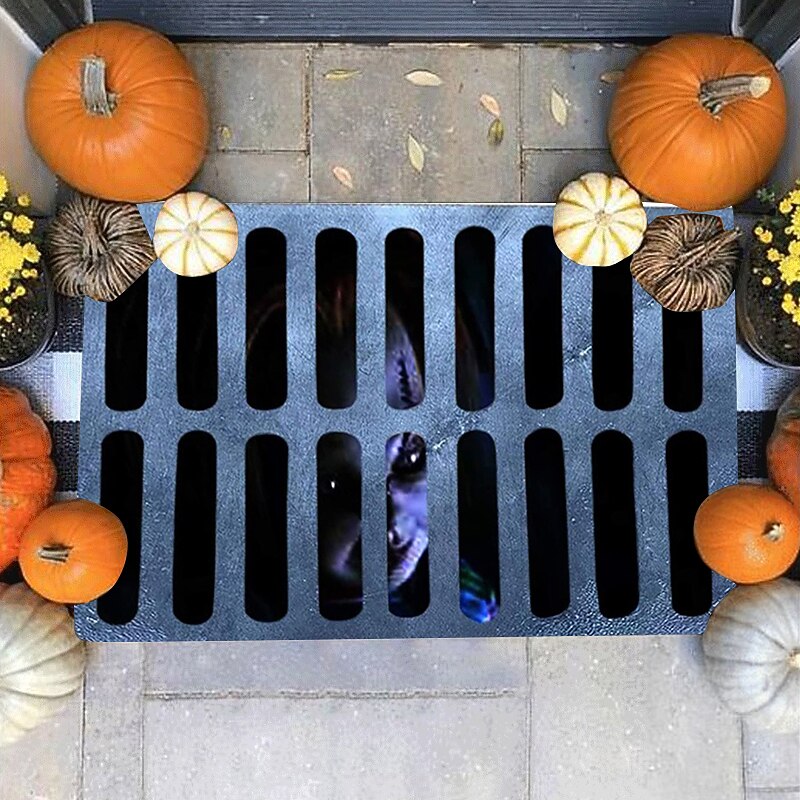 Halloween Clown Floor Mat Door Mat 3d Printing Trap Living Room Bedroom Bedside Carpet Halloween Decorations2