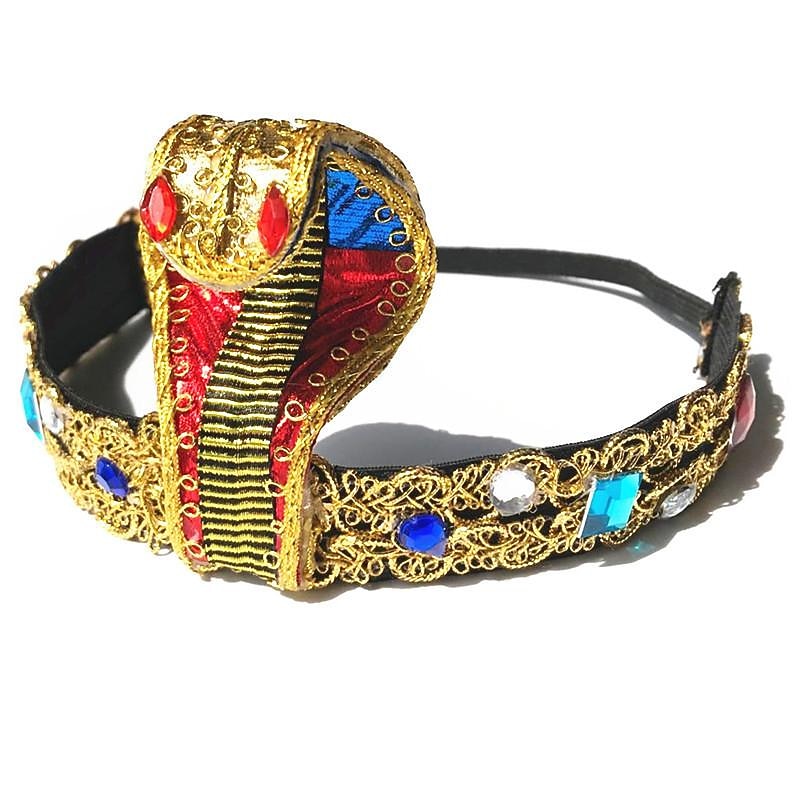 Egyptian Costume Reina Snake Headband Accessories Egyptian Headpiece Bendable Women's Gold Egypt Medusa Jewelry for Halloween3