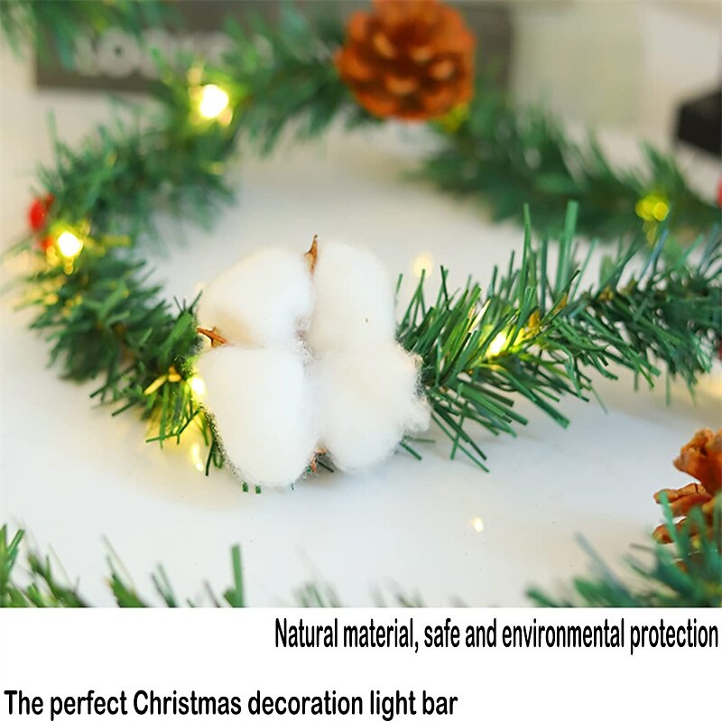 Christmas Garland with Lights Outdoor Christmas Decorations Battery Operated Christmas Lights4