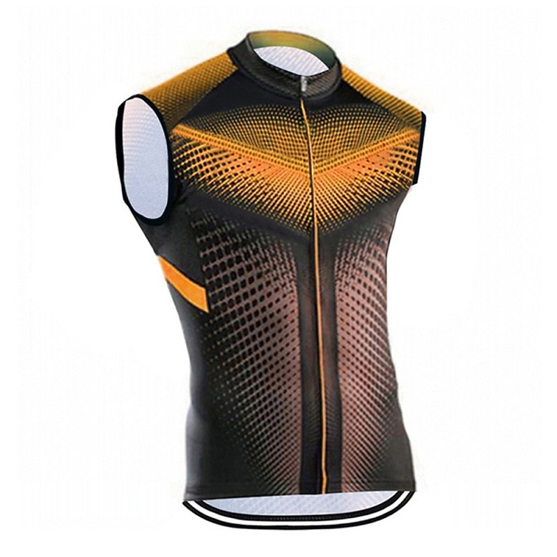 Men's Women's Cycling Vest Graphic Sleeveless Bike Top with 3 Rear Pockets Mountain Bike MTB Road Bike Cycling Quick Dry Soft Reflective Strips Back Pocket Sports Black / Orange Wine Red Black