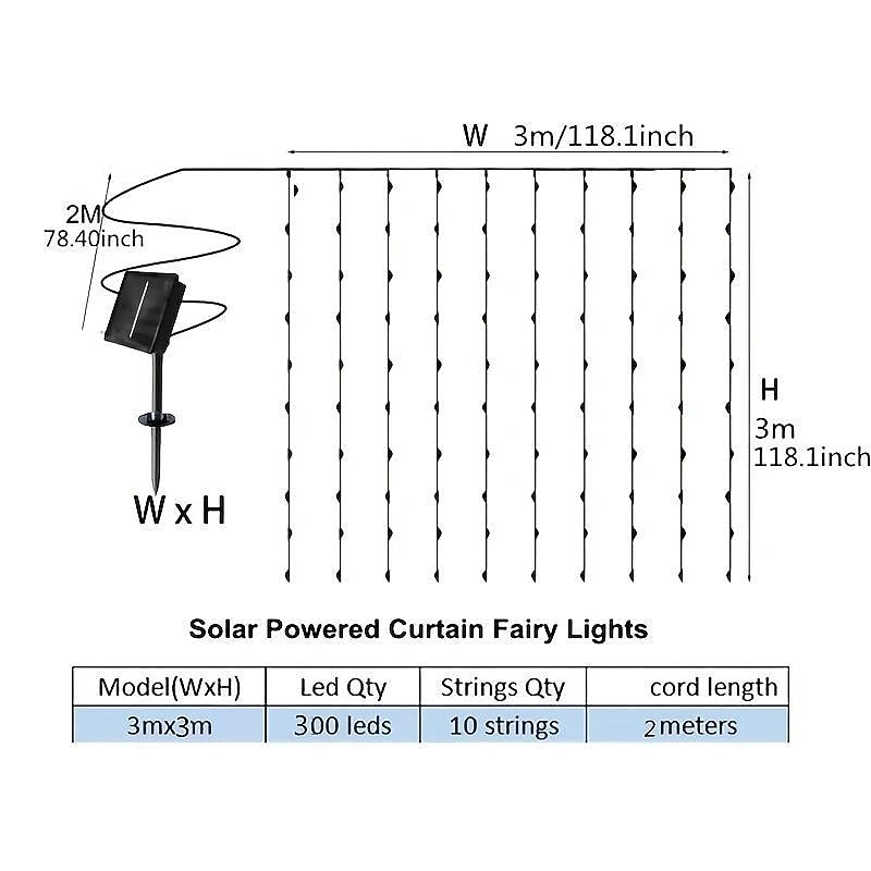 Lanterns Led Curtain Lights 3*3 Meters Colorful Lights Starry Icicle Lights Christmas Lights3