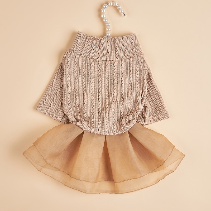 Dog Cat Dress Cute Casual Winter Waterproof Warm Breathable Soft Washable Casual Daily Dog Clothing for Bichon Frise Pomeranian Baby Pet Papillon Small4