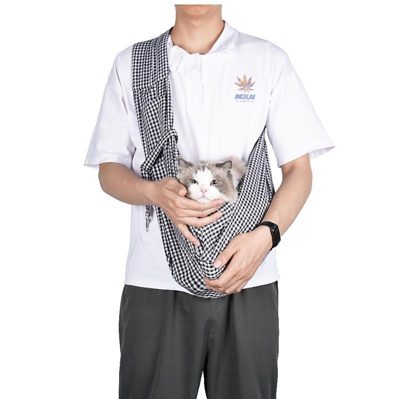 Foldable Portable Outgoing Chest Cat Backpack One Shoulder Dog Pet Large Capacity Cat Bag3