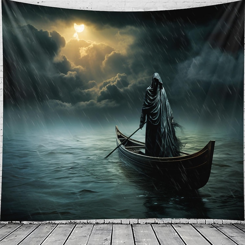 Halloween Decorations Skull Hanging Tapestry Wall Art Large Tapestry Mural Decor Photograph Backdrop Blanket Curtain Home Bedroom Living Room Decoration 9