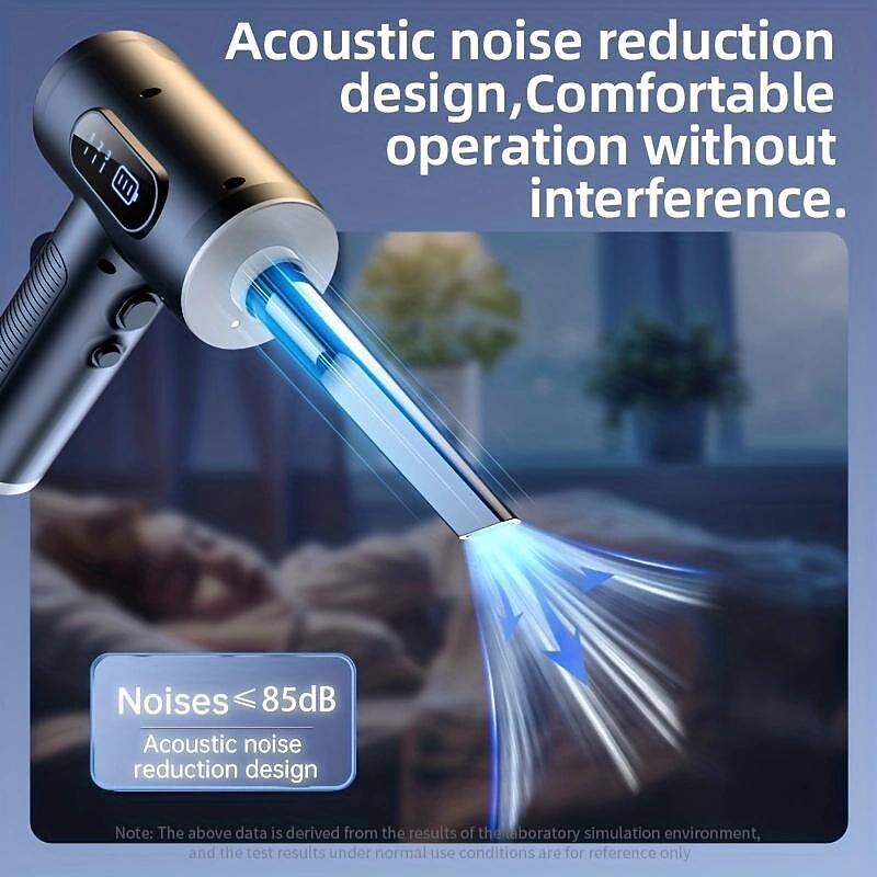 120000PA High Power Wireless Handheld Car Vacuum Cleaner with Digital Display and LED Lighting - Perfect for Cleaning Keyboard Computer Case and Desktop4
