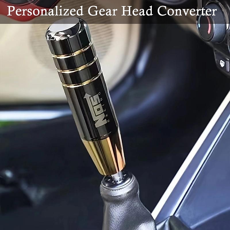 Upgrade Your Ride with Our 13cm/5.1in Auto Accessory Gear Shift Knob - Aluminum Alloy JDM Gear Shift Lever Head for Automatic & Manual Cars! - Main Image