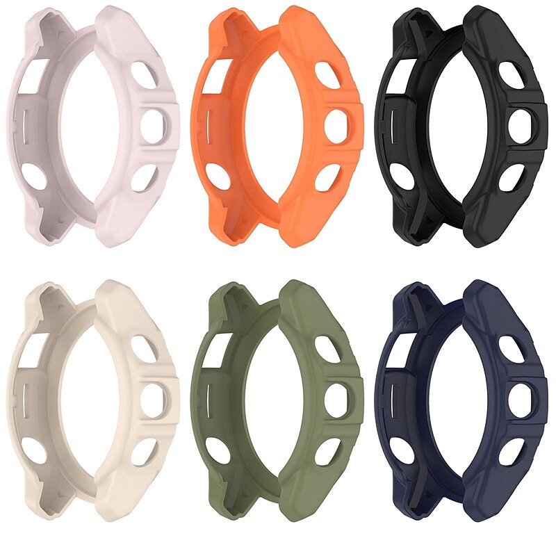 Watch Case Compatible with Garmin Fenix 7 Pro / Fenix 7S Pro / Fenix 7X Pro / Epix Pro 51mm / Epix Pro 42mm Rugged Dust Proof Bumper Full Cover TPU Watch Cover4