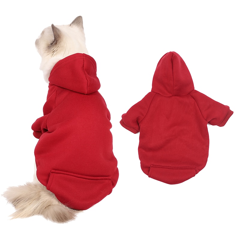 Dog Cat Hoodie Fashion Cute Winter Breathable Soft Washable Comfortable Outdoor Casual Daily Dog Clothing for Bichon Frise Pomeranian Baby Pet Papillon Small3