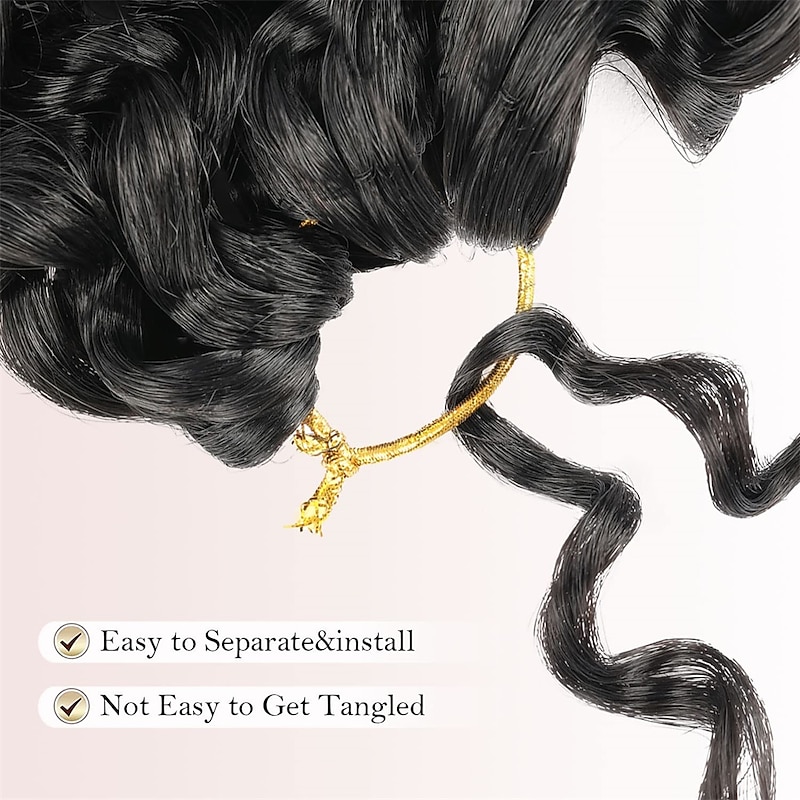 8 Packs 18 inch Curly Crochet Hair for Black Women Water Wave Crochet Hair Curly Braiding Hair GoGo Curl Crochet Hair Ocean Wave Beach Curl Wavy Crochet Hair Extensions4