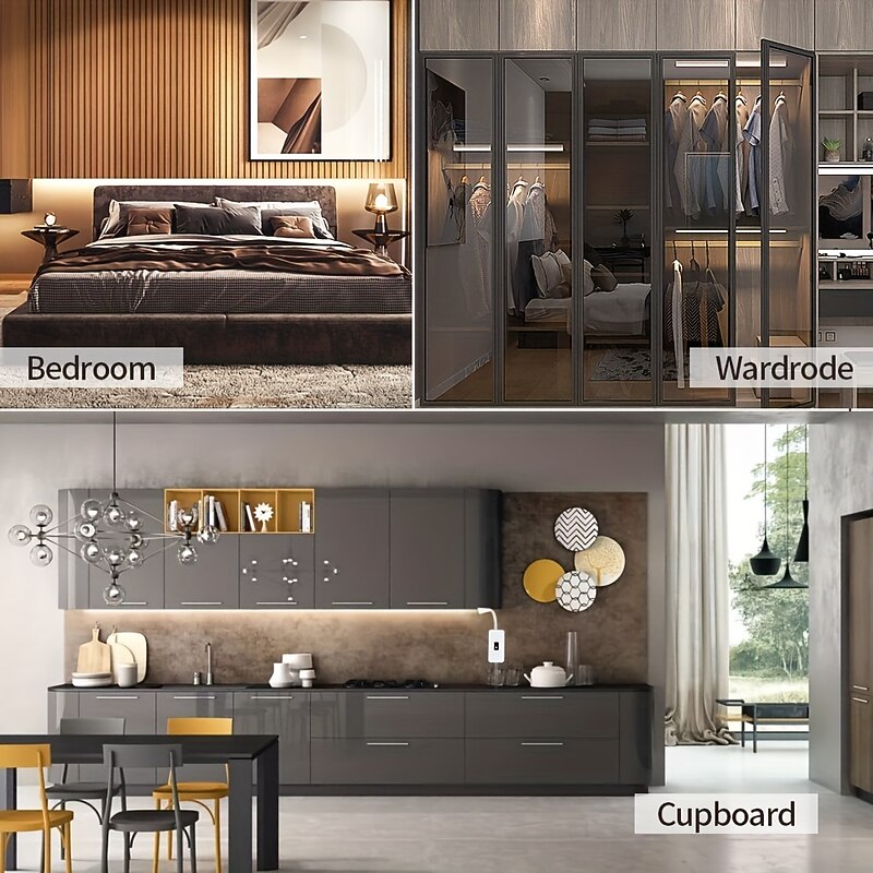 Motion Sensor Cabinet Strip Lights LED Strip Lights for Wardrobe, Stair, Pantry, Under Cabinet, Cupboard, Bed, Locker, Kitchen - Energy Efficient and Easy to Install2