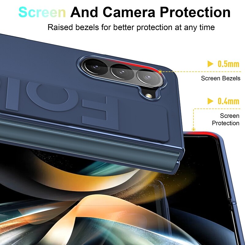 Phone Case For Samsung Galaxy Z Fold 7 Z Fold 6 Z Fold 5 Z Fold 4 Z Fold 3 Back Cover Portable Bumper Frame with Wrist Strap TPU Silicone4