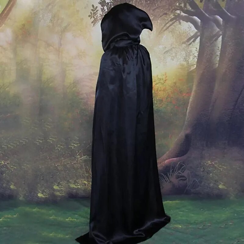 Halloween Loose Hooded Cape Adult Women Men Unisex Long Cloak Black Costume Dress Coats Gifts Children Adult for Halloween Party3