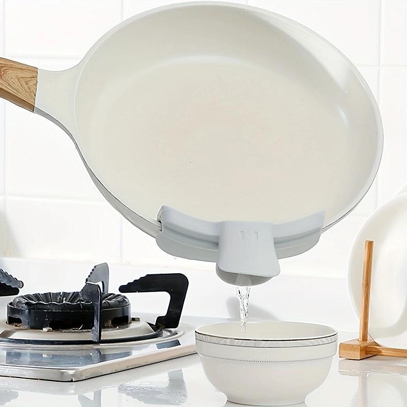 1pc Silicone Pot Side Drainage Guide Nozzle: Keep Your Kitchen Clean with This Duckbill Splash-Proof Strainer3