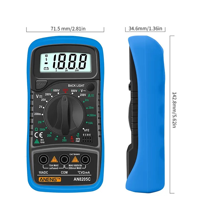 Digital Display Multimeter Multifunctional Digital Universal Watch With Backlight Home High-precision Voltage and Current Meter4