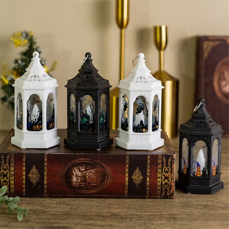 Halloween Wind Lantern Handheld Pumpkin Lantern Skeleton Decoration Candle Lantern Decoration Decoration Decoration Decoration DecorationFun props2