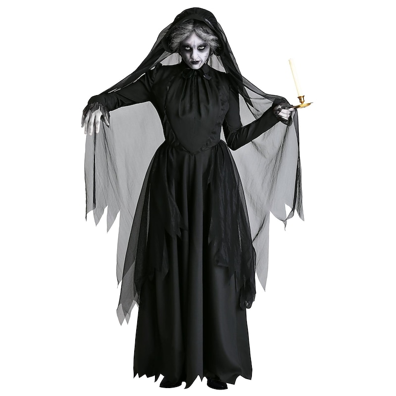 Zombie Ghost Bride Halloween Dress Cosplay Costume The Women In Black Halloween Adults' Women's Halloween Carnival Masquerade Party / Evening Easy Halloween Costumes Dress Up3