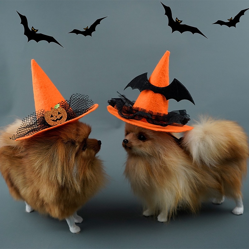 Dog Cat Bandanas & Hats Halloween Outfit Fashion Funny Winter Breathable Soft Washable Comfortable Outdoor Halloween Casual Daily Dog Clothing for Bichon Frise Pomeranian Baby Pet Papillon Small2