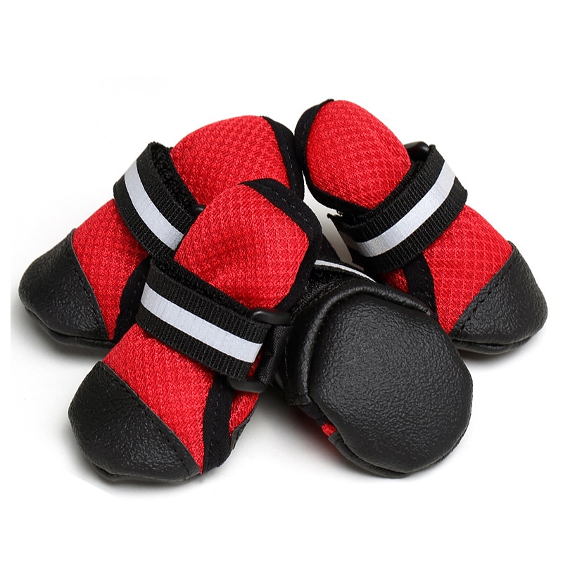 New Dog Shoes With Breathable Mesh That Doesn't Clog The Feet Prevents Slipping And Is Comfortable. The Front And Back Sides Of The Sole Are Wrapped With Wear-resistant Walking Pet Shoes