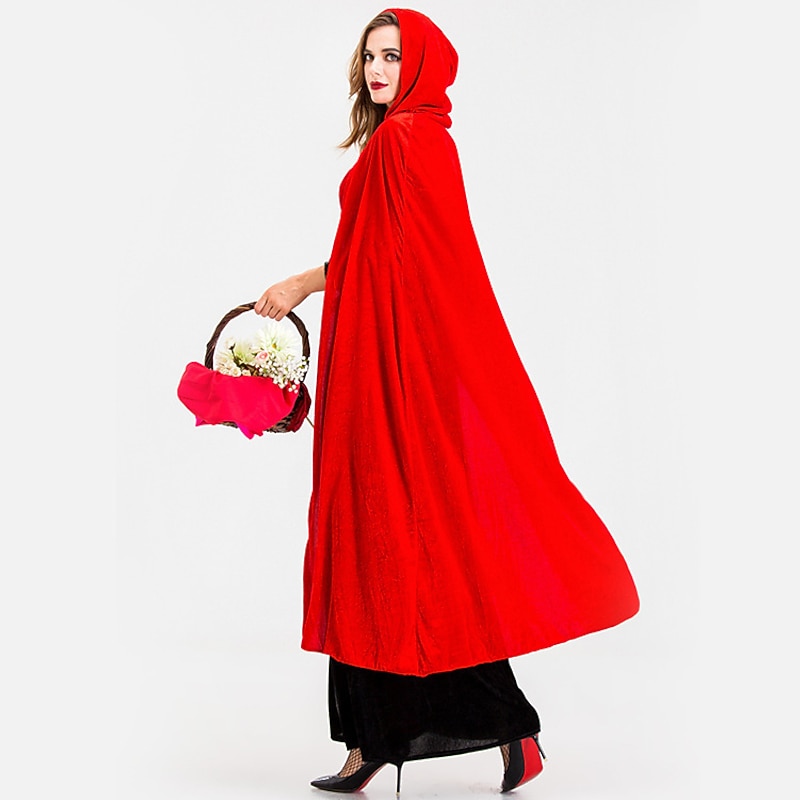 Little Red Riding Hood Halloween Cosplay Costume Party Costume Masquerade Medieval Adults' Women's Carnival Masquerade Party Halloween Masquerade Easy Halloween Costumes Dress Up3