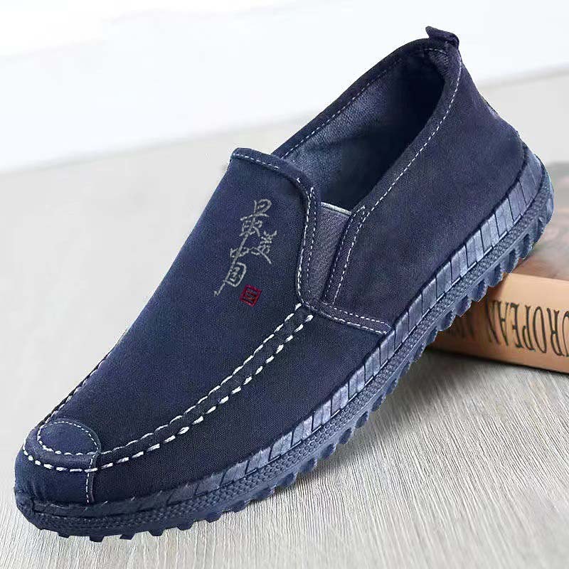 Men's Loafers & Slip-Ons Casual Shoes Slip-on Sneakers Comfort Shoes Casual Daily Canvas Breathable Comfortable Slip Resistant Loafer Black Blue Spring Fall4