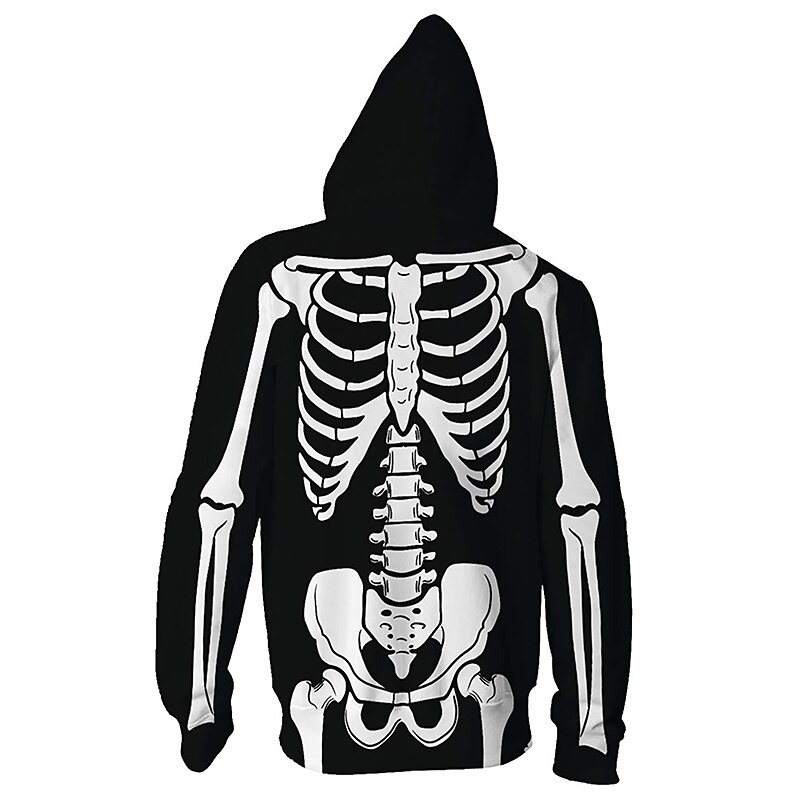 Halloween Skull Skeleton Outfits Hoodie Tracksuit Anime 3D Graphic For Couple's Men's Women's Adults' Halloween Carnival Masquerade 3D Print Casual Daily3