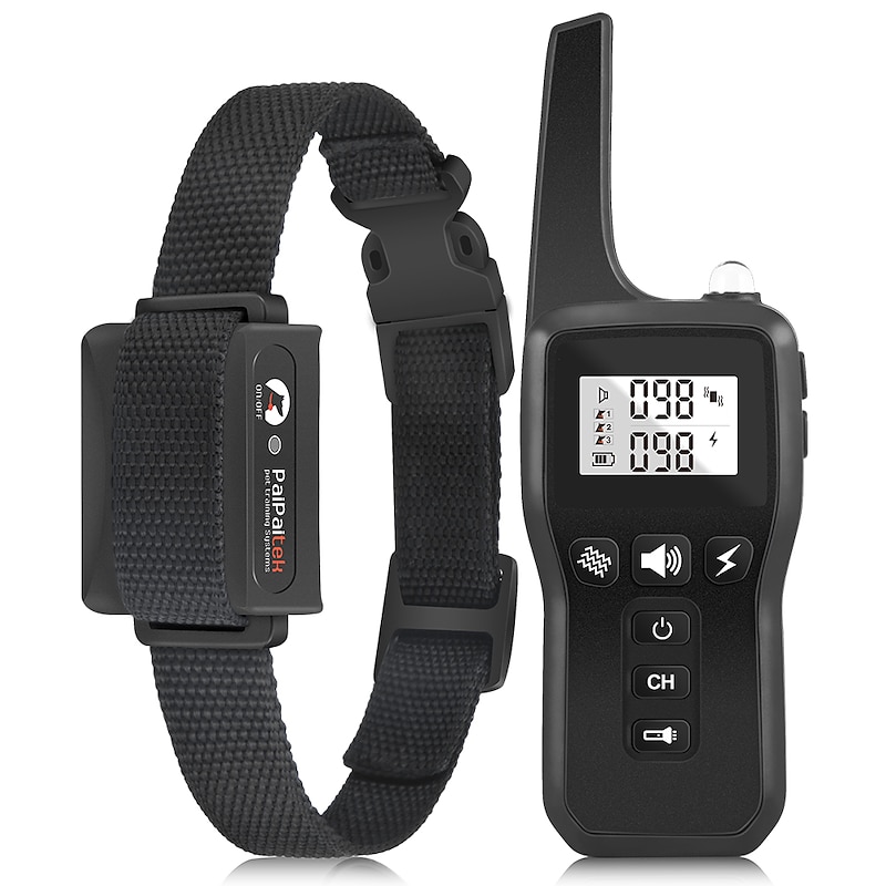 Dog training collar three training modes beep vibration electric shock 3600Ft Control Range suitable for large medium and small dogs IPX7 Waterproof comes with a flashlight
