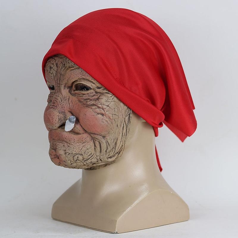 Old Women Halloween Mask Halloween Props Realistic Mask Horror Funny Scary Costume Adults' Men's Women's Halloween Carnival Mardi Gras Easy Halloween Costumes Dress Up4