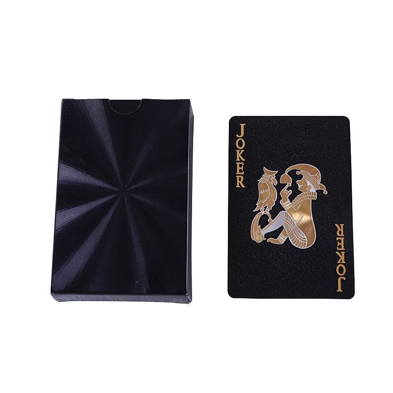 Black Gold Poker Durable Waterproof Gold Foil High-End Poker Party Table Top Fighting Landlord Pvc Card4