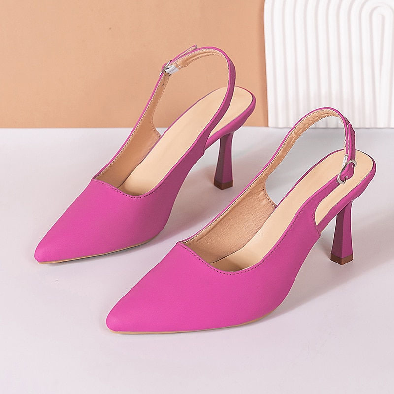 Women's Pointed Toe Slingback Heels – Elegant and Comfortable Dress Shoes with Adjustable Strap, Perfect for Parties, Weddings, and Formal Events2