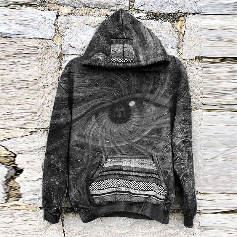 Men's Abstract Graphic Prints Eye Hoodie Hoodies Sweatshirt Streetwear Designer Long Sleeve Hooded Daily Sports Black Navy Blue Print Spring &  Fall Designer4