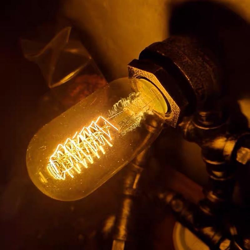 Bedside Lamp Table Lamp, Modern Retro Table Lamp 1 PCS Nightstand Lamp for Bedside Bedroom Living Room Kids Room College Home 85-265V2