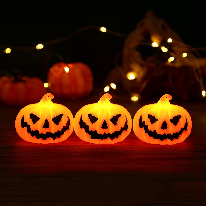 3/6pcs Halloween Decorations LED Pumpkin Lantern Jack O Lantern LED Atmosphere Decor Light Halloween Party Bar Home Ornaments4