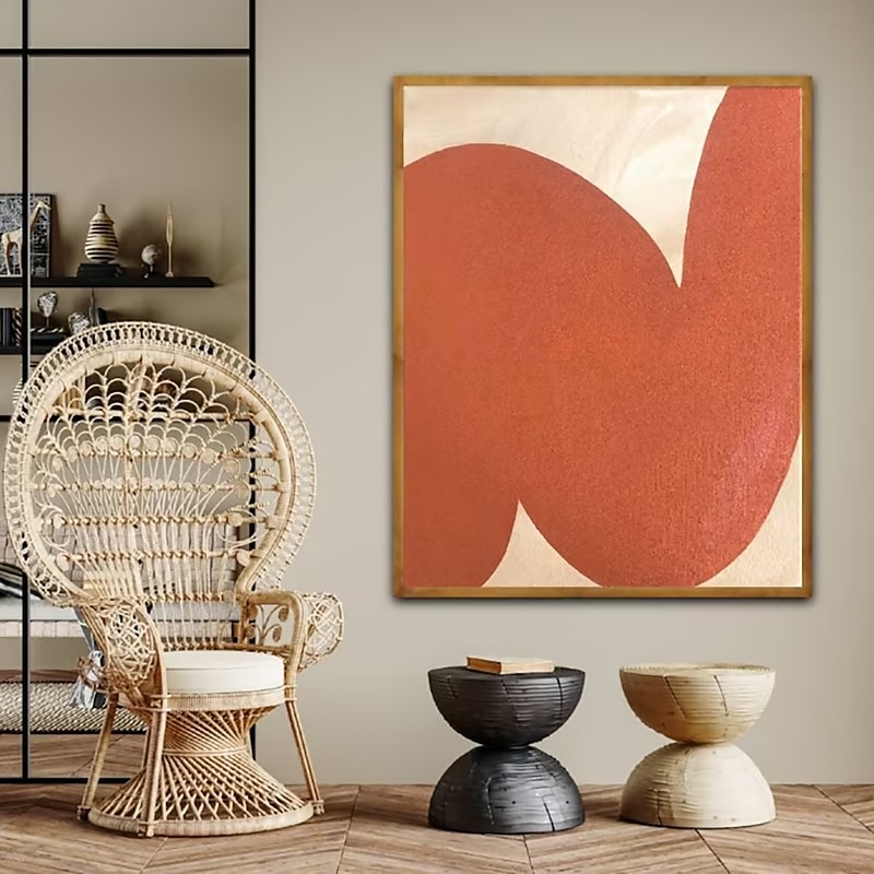 Handmade Oil Painting Canvas Wall Art Decoration Modern Wabi-Sabi Style Minimalist for living room Home Decor Rolled Frameless Unstretched Painting3